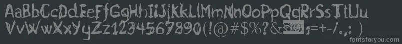 フォントGurunge – 黒い背景に灰色の文字