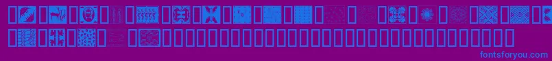 Africanpattern Font – Blue Fonts on Purple Background