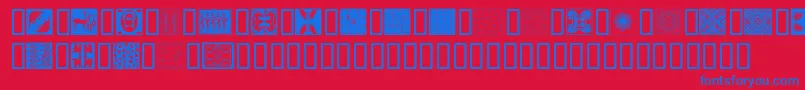 Africanpattern Font – Blue Fonts on Red Background
