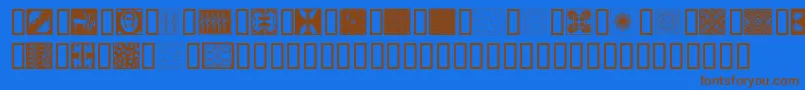 Africanpattern Font – Brown Fonts on Blue Background