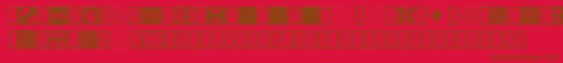 Africanpattern Font – Brown Fonts on Red Background