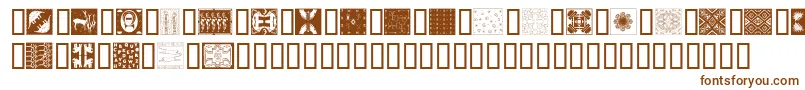 Africanpattern Font – Brown Fonts on White Background
