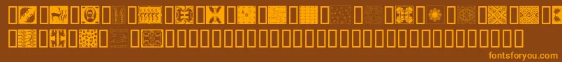 Africanpattern Font – Orange Fonts on Brown Background
