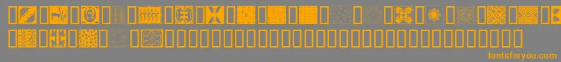 Africanpattern Font – Orange Fonts on Gray Background