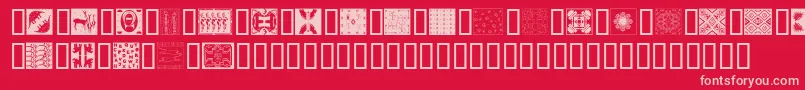 Africanpattern Font – Pink Fonts on Red Background