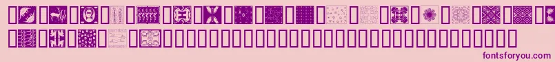 Africanpattern Font – Purple Fonts on Pink Background