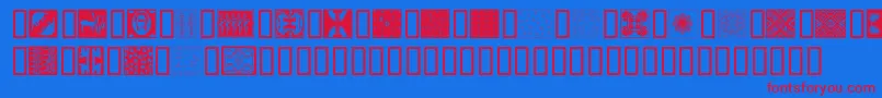 Africanpattern Font – Red Fonts on Blue Background