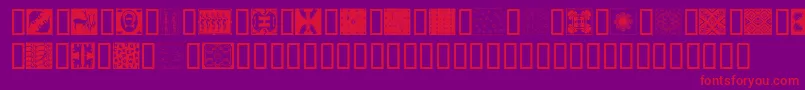 Africanpattern Font – Red Fonts on Purple Background