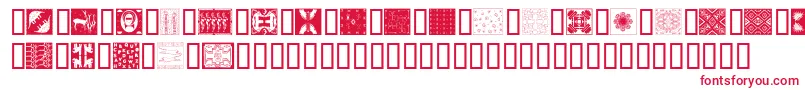 Czcionka Africanpattern – czerwone czcionki na białym tle