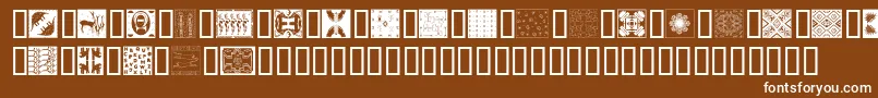 Africanpattern Font – White Fonts on Brown Background