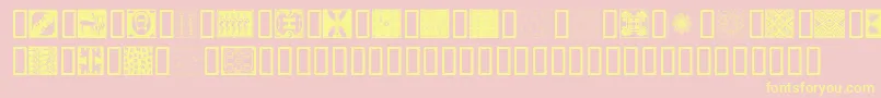Africanpattern-Schriftart – Gelbe Schriften auf rosa Hintergrund
