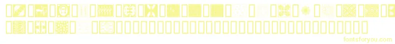 Africanpattern Font – Yellow Fonts on White Background