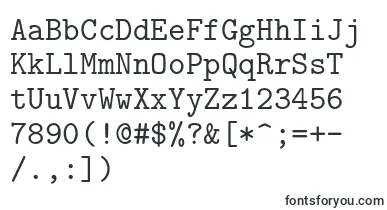 Lmmono10Regular font – standard Fonts
