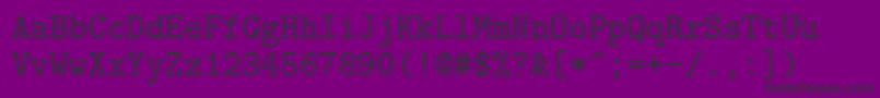 Lmmono10Regular Font – Black Fonts on Purple Background