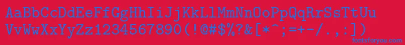 Lmmono10Regular Font – Blue Fonts on Red Background