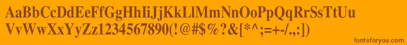TimesBoldTh Font – Brown Fonts on Orange Background