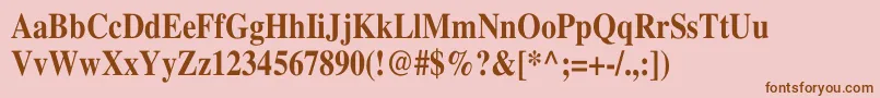 TimesBoldTh Font – Brown Fonts on Pink Background