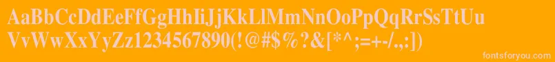 TimesBoldTh Font – Pink Fonts on Orange Background