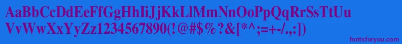 TimesBoldTh Font – Purple Fonts on Blue Background