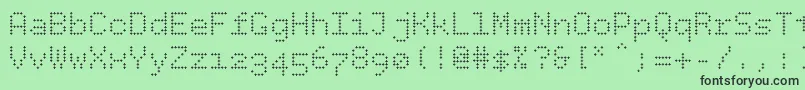 Bpdotsplus Font – Black Fonts on Green Background