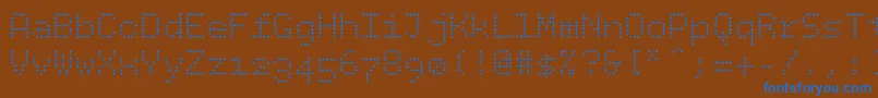 Bpdotsplus Font – Blue Fonts on Brown Background