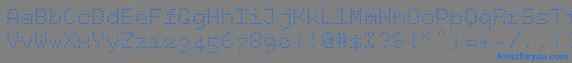 Bpdotsplus Font – Blue Fonts on Gray Background