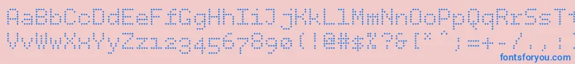Bpdotsplus Font – Blue Fonts on Pink Background