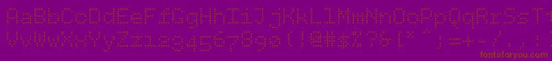 Bpdotsplus Font – Brown Fonts on Purple Background