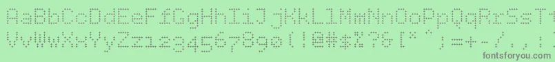 Bpdotsplus Font – Gray Fonts on Green Background