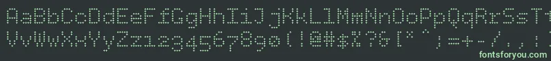 Шрифт Bpdotsplus – зелёные шрифты на чёрном фоне