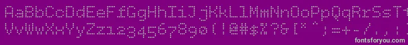 Bpdotsplus Font – Green Fonts on Purple Background