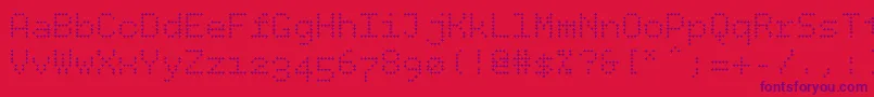 Шрифт Bpdotsplus – фиолетовые шрифты на красном фоне