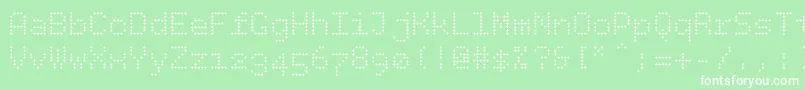 Bpdotsplus Font – White Fonts on Green Background