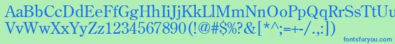 AgCenturyoldstyle Font – Blue Fonts on Green Background
