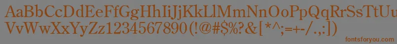 AgCenturyoldstyle Font – Brown Fonts on Gray Background
