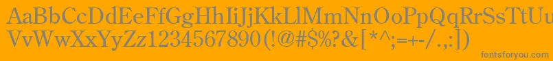 AgCenturyoldstyle Font – Gray Fonts on Orange Background
