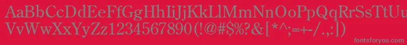 AgCenturyoldstyle Font – Gray Fonts on Red Background