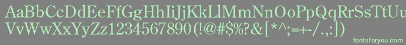 AgCenturyoldstyle Font – Green Fonts on Gray Background