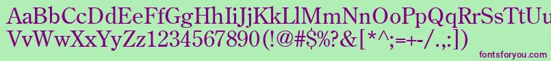 AgCenturyoldstyle Font – Purple Fonts on Green Background