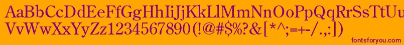 AgCenturyoldstyle Font – Purple Fonts on Orange Background
