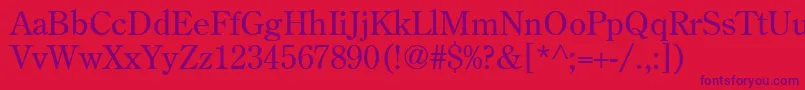 AgCenturyoldstyle Font – Purple Fonts on Red Background