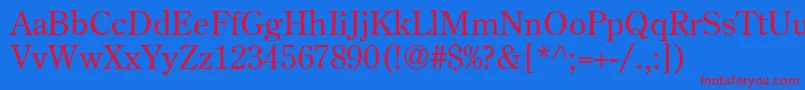 AgCenturyoldstyle Font – Red Fonts on Blue Background