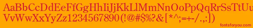 AgCenturyoldstyle Font – Red Fonts on Orange Background