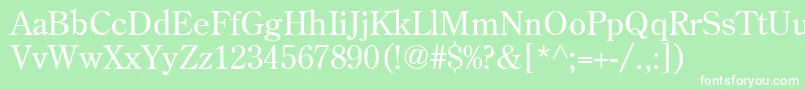 AgCenturyoldstyle Font – White Fonts on Green Background