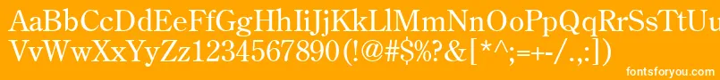 AgCenturyoldstyle Font – White Fonts on Orange Background