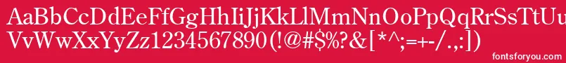 フォントAgCenturyoldstyle – 赤い背景に白い文字
