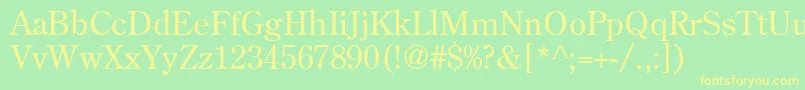 AgCenturyoldstyle Font – Yellow Fonts on Green Background