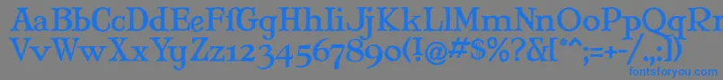 MaryJaneWindlin Font – Blue Fonts on Gray Background