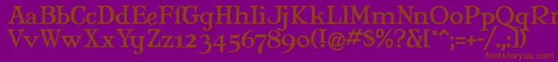 MaryJaneWindlin Font – Brown Fonts on Purple Background