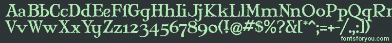 MaryJaneWindlin Font – Green Fonts on Black Background